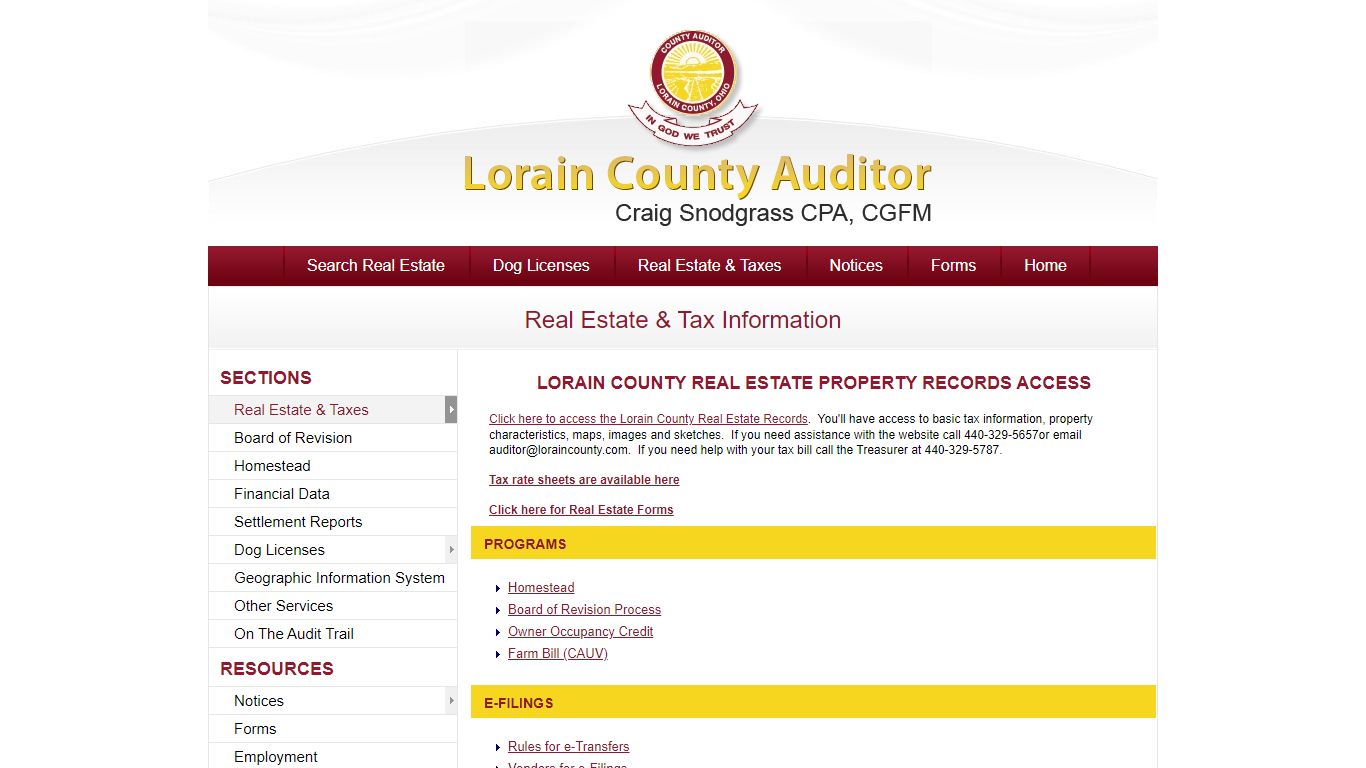 Real Estate Taxes - Lorain County